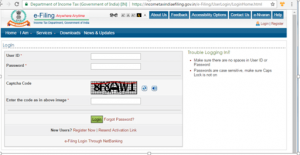 Log in to the e-filling portal