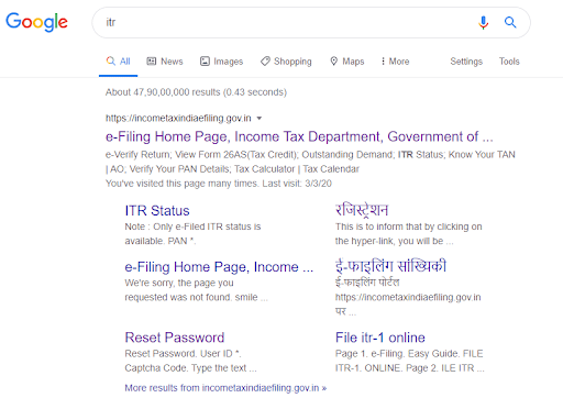 Registering Process on the Income Tax Portal