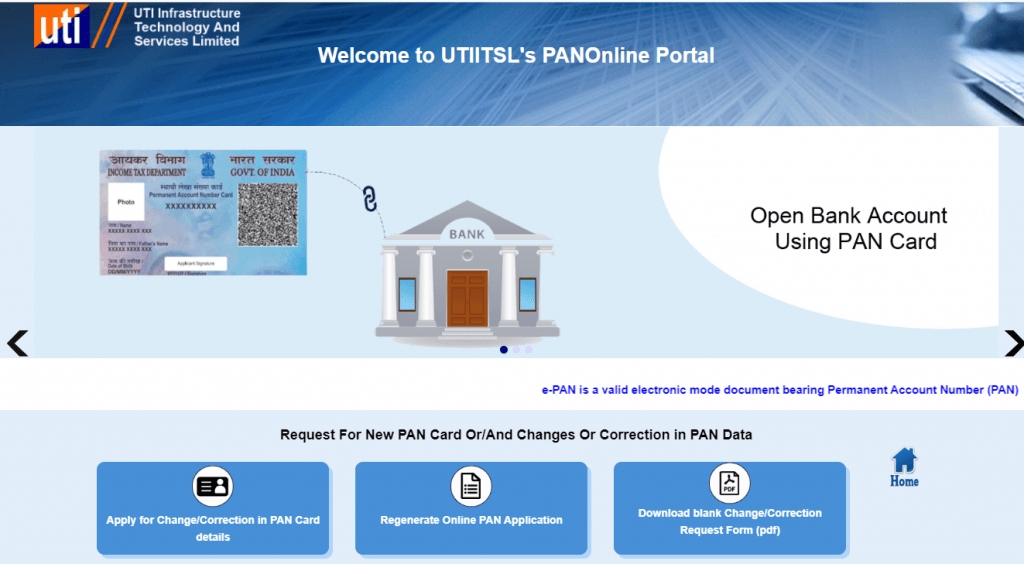 Pan Card Correction