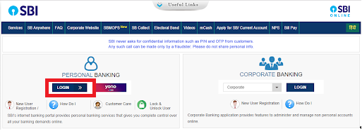 sbi net banking login