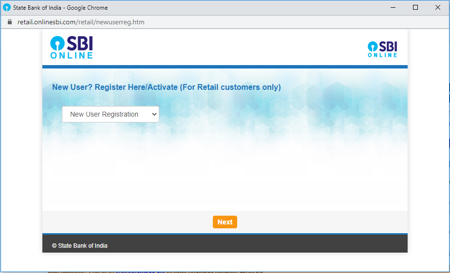 sbi net banking registration 
