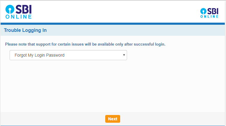 sbi password reset